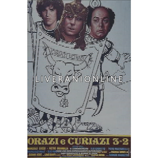 FILMÒORAZI E CURIAZI 3-2Ò 1977 NELLA FOTO LOCANDINA AG ALDO LIVERANI