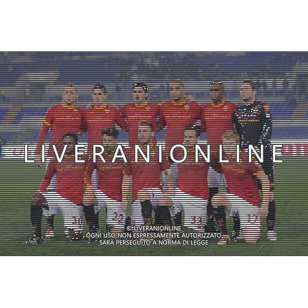 Roma - 19/01/2011 - Stadio Olimpico - TIM CUP 2010/2011 - Ottavi di finale - Roma vs Lazio - nella foto: La formazione della Roma © Fabrizio Corradetti - ag. Aldo Liverani Sas