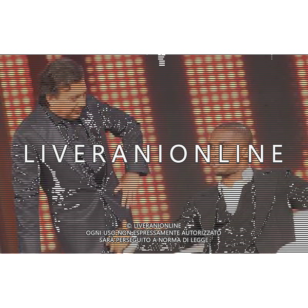 MILANO 20-1-2011 TRASMISSIONE TV CHIAMBRETTI NIGHT OSPITE SAMUEL ETO\'O NELLA FOTO PIERO CHIAMBRETTI SAMUEL ETO\'O PH FIOCHI AGALDO LIVERANI SAS