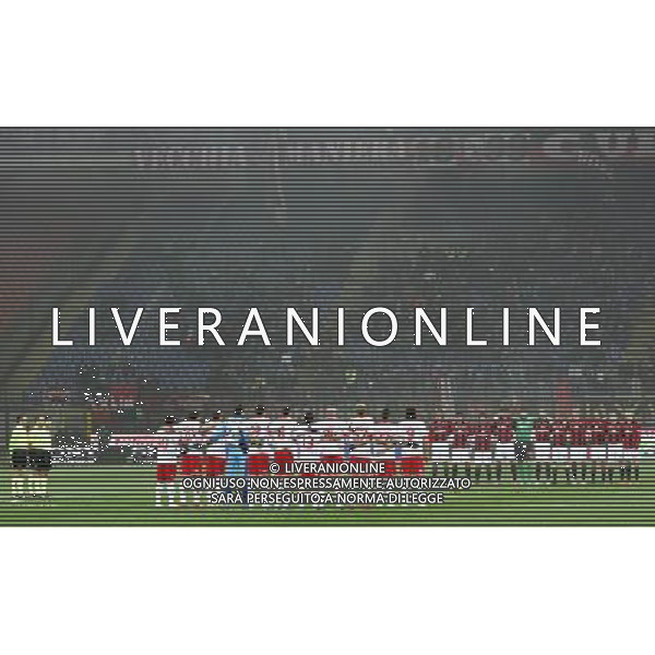 Milan - Bari Coppa Italia Tim Cup 20/01/2011 nella foto minuto di silenzio per l\'alpino Sanna ucciso in afghanistan ©luzzani/Agenzia Aldo Liverani Sas