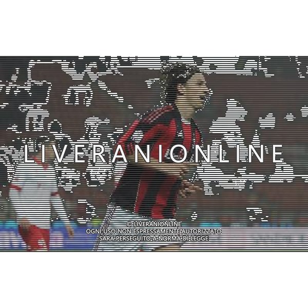 Milan - Bari Coppa Italia Tim Cup 20/01/2011 nella foto esultanza dopo il gol di zlatan ibrahimovic ©luzzani/Agenzia Aldo Liverani Sas