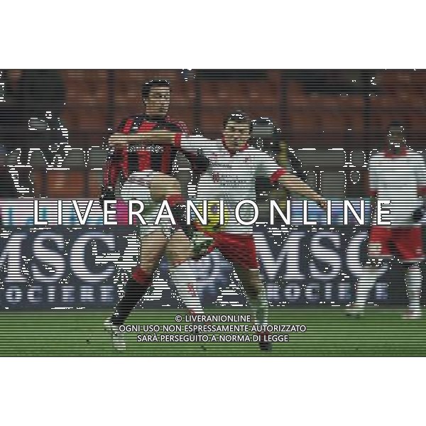 Milan - Bari Coppa Italia Tim Cup 20/01/2011 nella foto massimo oddo e kutuzov ©luzzani/Agenzia Aldo Liverani Sas