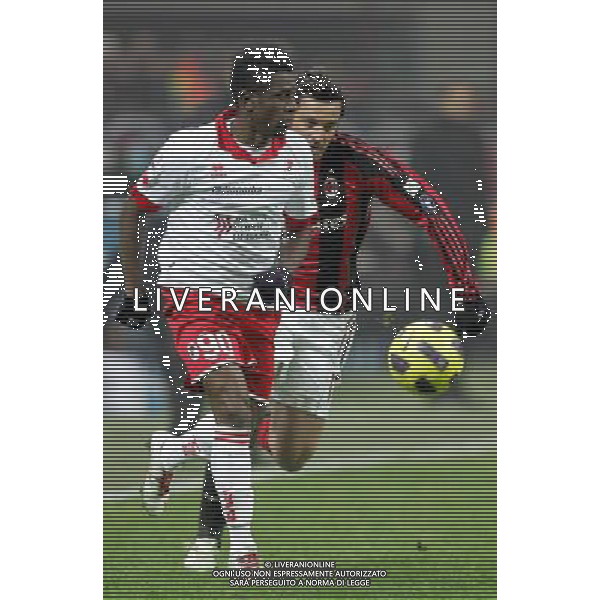 Milano 20-01-2011 Coppa Italia Tim Cup 2010/11 milan-bari nella foto edgar alvarez e massimo oddo ph marco luzzani/ag aldo liverani s.a.s.
