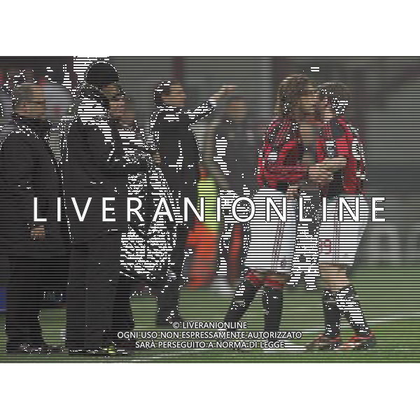 Milano 20-01-2011 Coppa Italia Tim Cup 2010/11 milan-bari nella foto andrea pirlo entra in campo sostituendo antonio cassano ph marco luzzani/ag aldo liverani s.a.s.