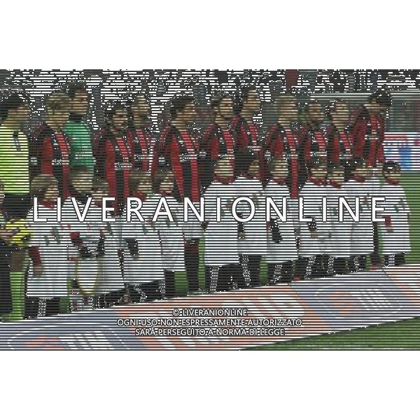 Milano 20-01-2011 Coppa Italia Tim Cup 2010/11 milan-bari nella foto milan schierato prima della partita ph marco luzzani/ag aldo liverani s.a.s.