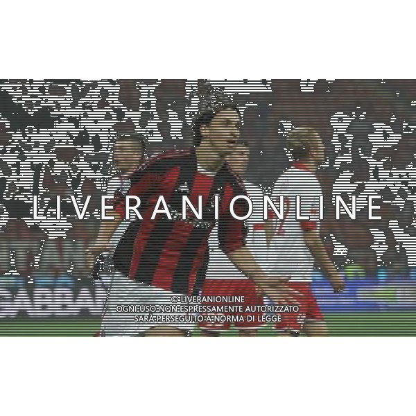 Milano 20-01-2011 Coppa Italia Tim Cup 2010/11 milan-bari nella foto zlatan ibrahimovic esulta dopo il gol ph marco luzzani/ag aldo liverani s.a.s.