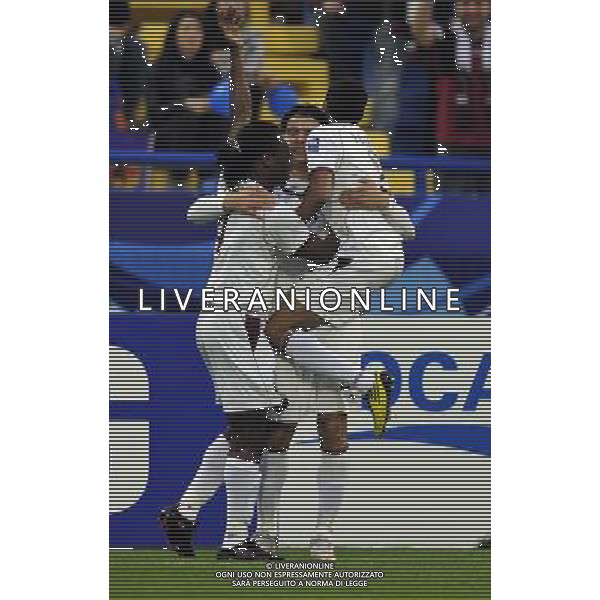 (110121) -- DOHA, Jan. 21, 2011 () -- Sebastian Suria (C) of Qatar celebrates his goal during the 2011 Asian Cup quarter-final football match against Japan in Doha, capital of Qatar, Jan. 21, 2011. (/Tao Xiyi) /PHOTOSHOT/AG ALDO LIVERANI SAS - ASIAN CUP 2011 ITALY ONLY