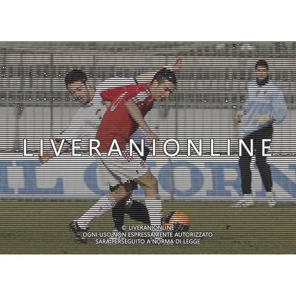 MONZA BRIANZA 23/01/2011 - MONZA VS REGGIANA - CAMPIONATO PRIMA DIVISIONE LEGA-PRO 2010-2011 - NELLA FOTO: MARCO AUGUSTO ROMIZI E HOUSSEM CHEMALI - FOTO NANDO VESCUSIO / AGENZIA ALDO LIVERANI