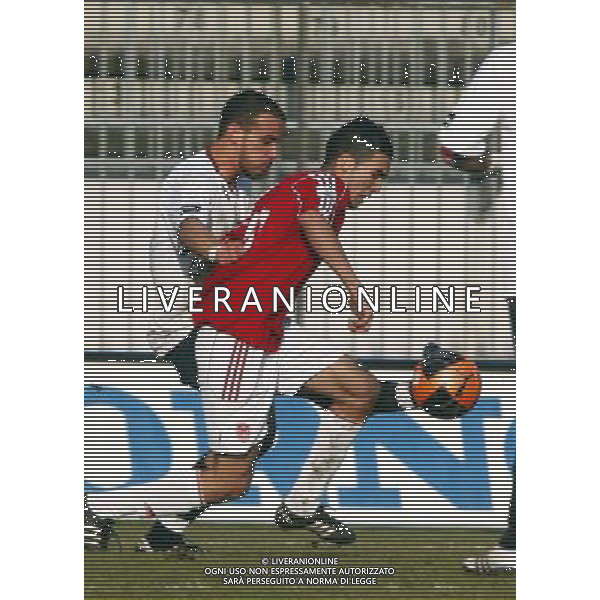MONZA BRIANZA 23/01/2011 - MONZA VS REGGIANA - CAMPIONATO PRIMA DIVISIONE LEGA-PRO 2010-2011 - NELLA FOTO: RAMZI AYA E HOUSSEM CHEMALI - FOTO NANDO VESCUSIO / AGENZIA ALDO LIVERANI