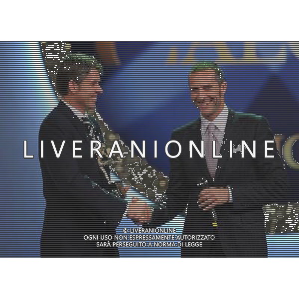 Oscar del Calcio AIC 2010 - 14Á Edizione Milano - 24.01.2011 Nella Foto:arbitro rosetti con arbitro morganti /Ph.Vitez-Ag. Aldo Liverani