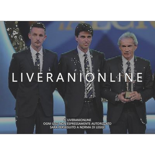 Oscar del Calcio AIC 2010 - 14Á Edizione Milano - 24.01.2011 Nella Foto:premio a mourinho ricevono giuseppe baresi-rapetti-bernazzani /Ph.Vitez-Ag. Aldo Liverani