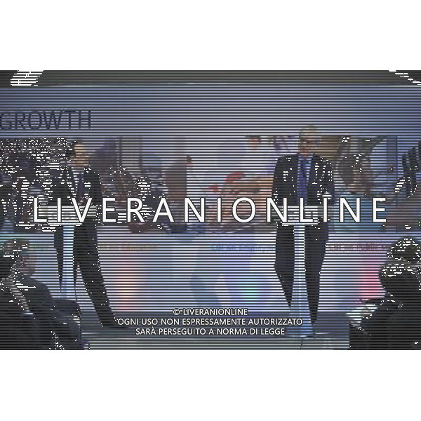 Sir Richard LambertÕs final speech at the CBI before his successor John Cridland takes over as the new CBI Director-General next Monday. Photo Shows; John Cridland with Sir Richard Lambert ©photoshot/Agenzia Aldo Liverani Sas - ITALY ONLY - Il discorso finale di Sir Richard Lambert al CBI prima dell\'introduzione del suo successore John Cridland che gli subentra come nuovo Direttore Generale della CBI