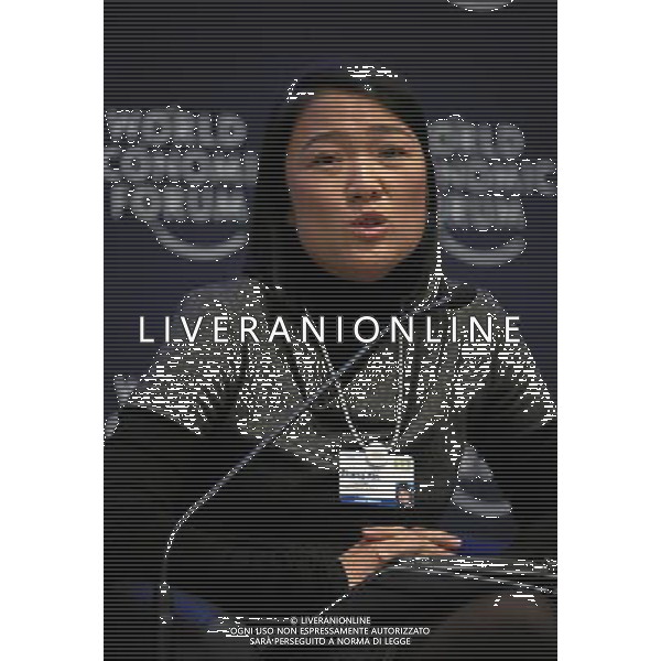 DAVOS/SWITZERLAND, 26JAN11 - Zhang Xin, Chief Executive Officer, SOHO China, People\'s Republic of China speaks during the session \'Insights on China\' at the Annual Meeting 2011 of the World Economic Forum in Davos, Switzerland, January 26, 2011. World Economic Forum AG. ALDO LIVERANI SAS ITALY ONLY