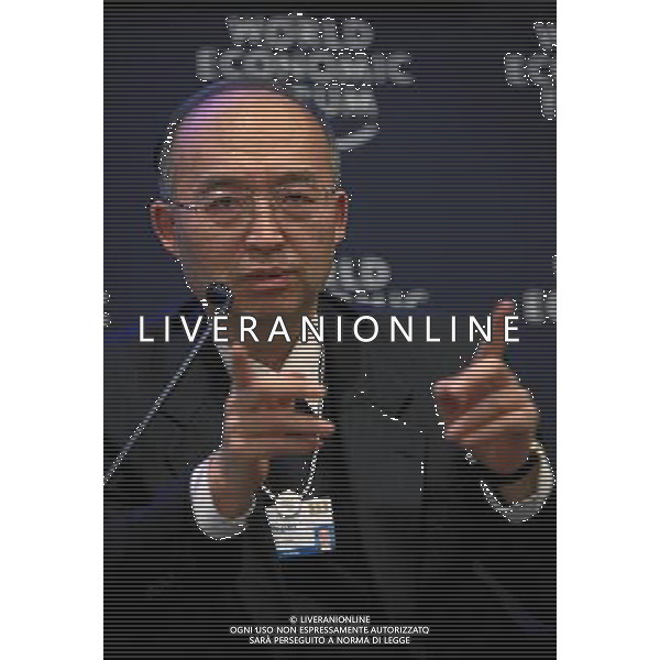 DAVOS/SWITZERLAND, 26JAN11 - Wu Zhipan, Executive Vice-President and Director of the Financial Law Institute, Peking University, People\'s Republic of China gestures during the session \'Insights on China\' at the Annual Meeting 2011 of the World Economic Forum in Davos, Switzerland, January 26, 2011. World Economic Forum AG. ALDO LIVERANI SAS ITALY ONLY