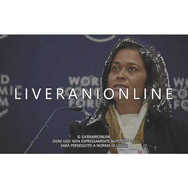 DAVOS/SWITZERLAND, 26JAN11 - Ingrid Srinath Narasimhan, Secretary-General and Chief Executive Officer, Civicus: World Alliance for Citizen Participation, South Africa are captured during the session \'Insights on India\' at the Annual Meeting 2011 of the World Economic Forum in Davos, Switzerland, January 26, 2011. World Economic Forum AG. ALDO LIVERANI SAS ITALY ONLY