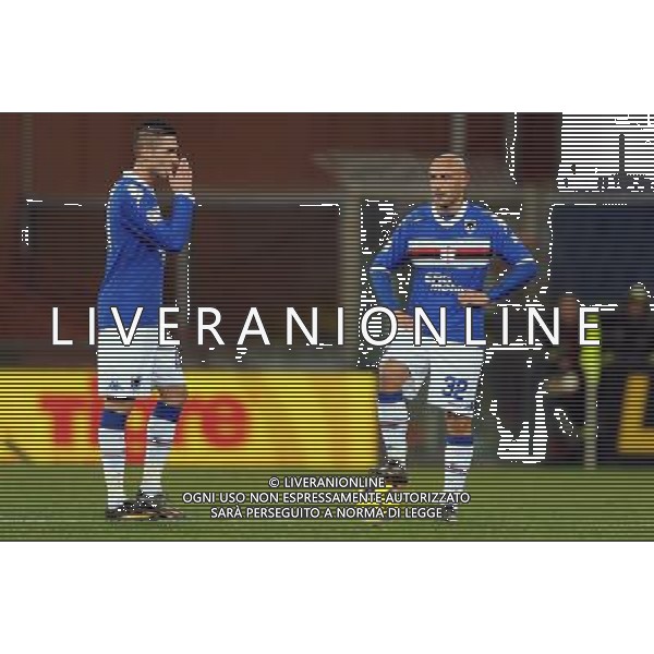 Coppa Italia TIM Cup 2010/2011 Quarti di Finale Genova - 26.01.2011 Sampdoria-Milan Nella Foto:delusione federico macheda e maccarone massimo /Ph.Vitez-Ag. Aldo Liverani