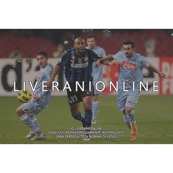 NAPOLI-INTER COPPA ITALIA TIM CUP 26/01/2011 NELLA FOTO: WALTER GARGANO- DOUGLAS MAICON- EZEQUIEL LAVEZZI ©MOSCA/AGENZIA ALDO LIVERANI SAS
