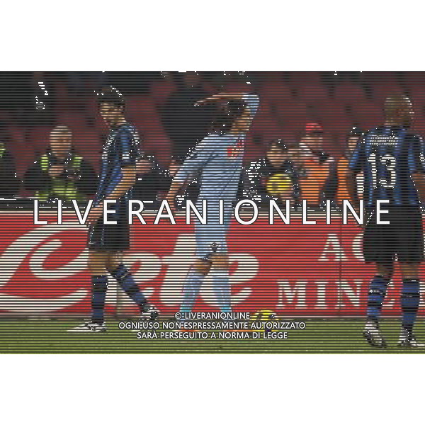 NAPOLI-INTER COPPA ITALIA TIM CUP 26/01/2011 NELLA FOTO: LE PROTESTE DI EDINSON CAVANI ©MOSCA/AGENZIA ALDO LIVERANI SAS