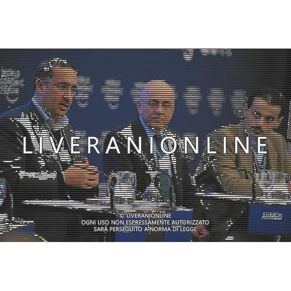 DAVOS/SWITZERLAND, 26JAN11 - Sheikh Mohammed Bin Essa Al Khalifa (FLTR) Chief Executive, Bahrain Economic Development Board, Bahrain; Young Global Leader; Regional Agenda Council on the Middle East \' North Africa, speaks, while Masood Ahmed, Director, Middle East and Central Asia Department, International Monetary Fund (IMF), Washington DC; Regional Agenda Council on the Middle East \' North Africa, and Mohammed Alghanim, Vice-Chairman, Fouad Alghanim Sons Group of Campanies, Kuwait, listen, during the session \'Insights on the Middle East and North Africa\' at the Annual Meeting 2011 of the World Economic Forum in Davos, Switzerland, January 26, 2011. World Economic Forum ©PHOTOSHOT/Agenzia Aldo Liverani Sas - ITALY ONLY - EDITORIAL USE ONLY -