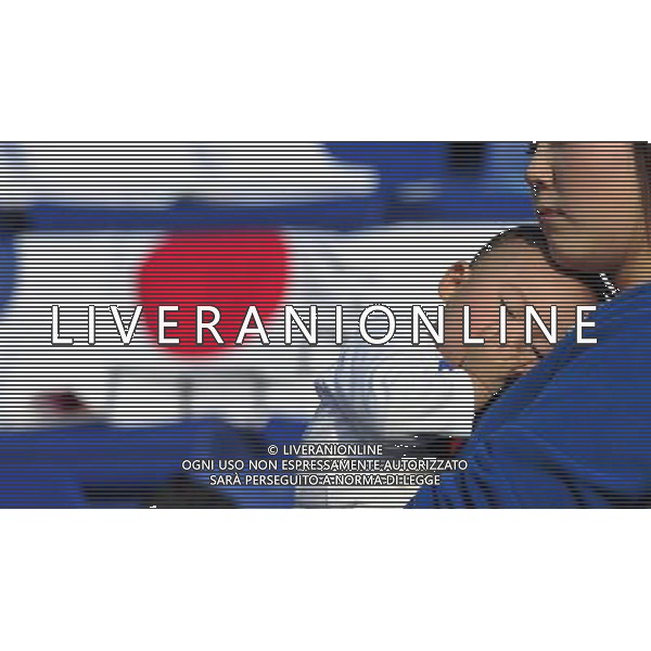 (110125) -- DOHA, Jan. 25, 2011 () -- A little fan reacts before the semifinal between Japan and South Korea at the Asian Cup in Doha, capital of Qatar, Jan. 25, 2011. (/Tao Xiyi)(lm) Doha , Coppa d\'Asia 2011 semifinali Giappone vs Corea del Sud AG. ALDO LIVERANI SAS ITALY ONLY