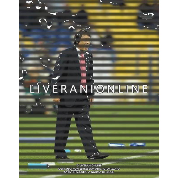 (110125) -- DOHA, Jan. 25, 2011 () -- Cho Kwang Rae, head coach of South Korea, reacts during the semifinal between Japan and South Korea at the Asian Cup in Doha, capital of Qatar, Jan. 25, 2011. (/Chen Shaojin)(lm) Doha , Coppa d\'Asia 2011 semifinali Giappone vs Corea del Sud AG. ALDO LIVERANI SAS ITALY ONLY