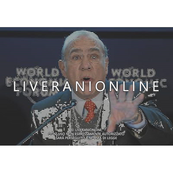 DAVOS/SWITZERLAND, 27JAN11 - Angel Gurria, Secretary-General, Organisation for Economic Co-operation and Development (OECD), Paris; Global Agenda Council on Water Security, speaks during the session \'Managing a \'Balance Sheet\' Recovery\' at the Annual Meeting 2011 of the World Economic Forum in Davos, Switzerland, January 27, 2011. World Economic Forum AG. ALDO LIVERANI SAS ITALY ONLY
