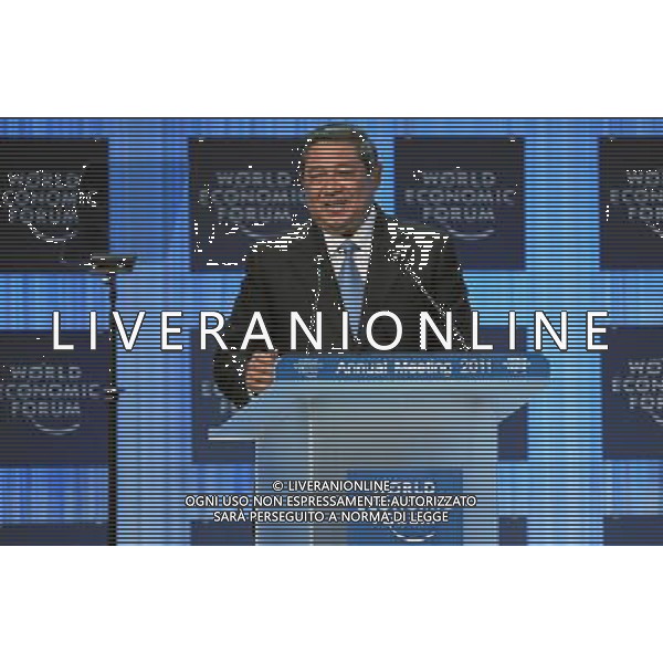 DAVOS/SWITZERLAND, 27JAN11 - Susilo Bambang Yudhoyono, President of Indonesia; Chair, 2011 ASEAN delivers a speech during the session \'The Big Shift and the Imperative of 21st Century Globalism\' at the Annual Meeting 2011 of the World Economic Forum in Davos, Switzerland, January 27, 2011. World Economic Forum ©PHOTOSHOT/Agenzia Aldo Liverani Sas - ITALY ONLY - EDITORIAL USE ONLY -