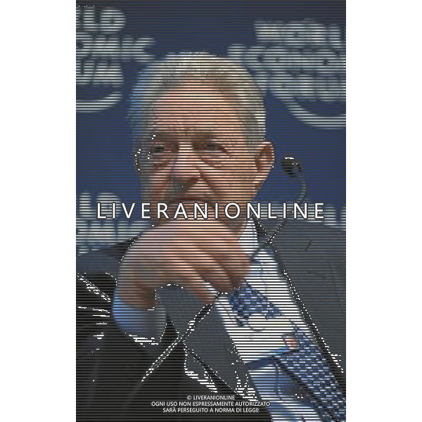 DAVOS/SWITZERLAND, 27JAN11 - George Soros, Chairman, Soros Fund Management, USA, is captured during the session \'Redesigning the International Monetary System: A Davos Debate\' at the Annual Meeting 2011 of the World Economic Forum in Davos, Switzerland, January 27, 2011. World Economic Forum ©PHOTOSHOT/Agenzia Aldo Liverani Sas - ITALY ONLY - EDITORIAL USE ONLY -