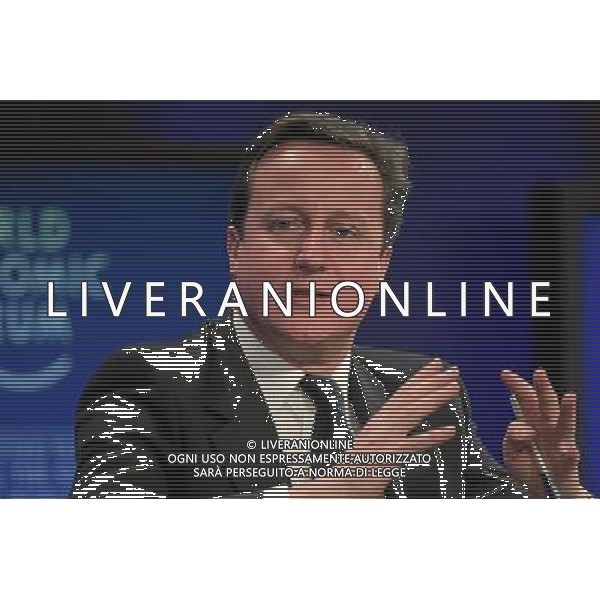 DAVOS/SWITZERLAND, 28JAN11 - David Cameron, Prime Minister of the United Kingdom speaks during the session \'Revitalizing Global Trade\' at the Annual Meeting 2011 of the World Economic Forum in Davos, Switzerland, January 28, 2011. World Economic Forum ©PHOTOSHOT/Agenzia Aldo Liverani Sas - ITALY ONLY - EDITORIAL USE ONLY -