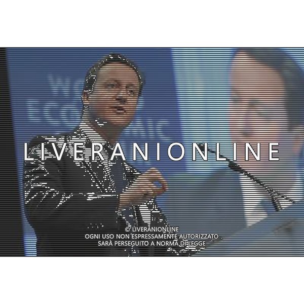 DAVOS/SWITZERLAND, 28JAN11 - David Cameron, Prime Minister of the United Kingdom, speaks during the \'Special Address\' at the Annual Meeting 2011 of the World Economic Forum in Davos, Switzerland, January 28, 2011. World Economic Forum Moritz Hager ©PHOTOSHOT/Agenzia Aldo Liverani Sas - ITALY ONLY - EDITORIAL USE ONLY -