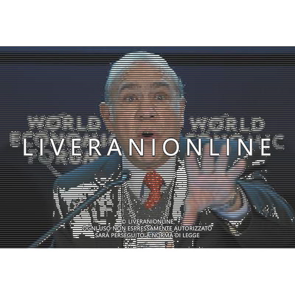 (110127) -- DAVOS, Jan. 27, 2011 () -- Angel Gurria, Secretary-General of Organisation for Economic Co-operation and Development (OECD), speaks during the session Managing a \'Balance Sheet\' Recovery at the Annual Meeting 2011 of the World Economic Forum in Davos, Switzerland, Jan. 27, 2011. (/World Economic Forum)(axy) ©PHOTOSHOT/Agenzia Aldo Liverani Sas - ITALY ONLY - EDITORIAL USE ONLY -