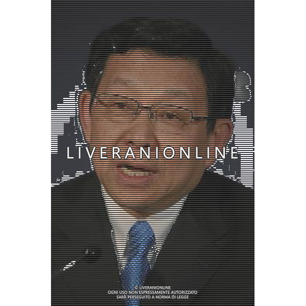 (110128) -- DAVOS, Jan. 28, 2011 () -- Chinese Commerce Minister Chen Deming speaks at a press conference on Ten Years\' Anniversary of China\'s Entry to WTO during the Annual Meeting 2011 of the World Economic Forum in Davos, Switzerland, Jan. 27, 2011. (/World Economic Forum)(lyx) ©PHOTOSHOT/Agenzia Aldo Liverani Sas - ITALY ONLY - EDITORIAL USE ONLY -