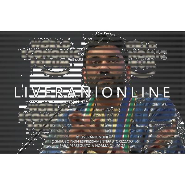 DAVOS/SWITZERLAND, 29JAN11 - Kumi Naidoo, Executive Director, Greenpeace International, Netherlands, speaks during the session \'Competing via Sustainability\' at the Annual Meeting 2011 of the World Economic Forum in Davos, Switzerland, January 29, 2011. World Economic Forum AG. ALDO LIVERANI SAS ITALY ONLY