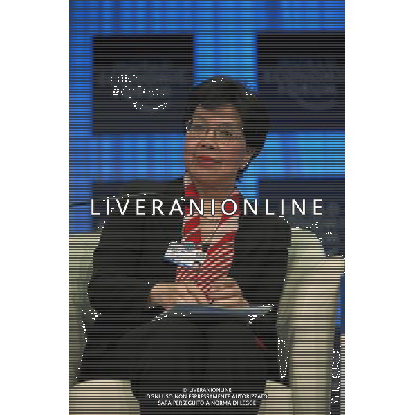 DAVOS/SWITZERLAND, 28JAN11 - Margaret Chan, Director-General, World Health Organization (WHO), Geneva, is captured during the session \'Raising Healthy Children\' at the Annual Meeting 2011 of the World Economic Forum in Davos, Switzerland, January 28, 2011. World Economic Forum ©PHOTOSHOT/Agenzia Aldo Liverani Sas - ITALY ONLY - EDITORIAL USE ONLY -