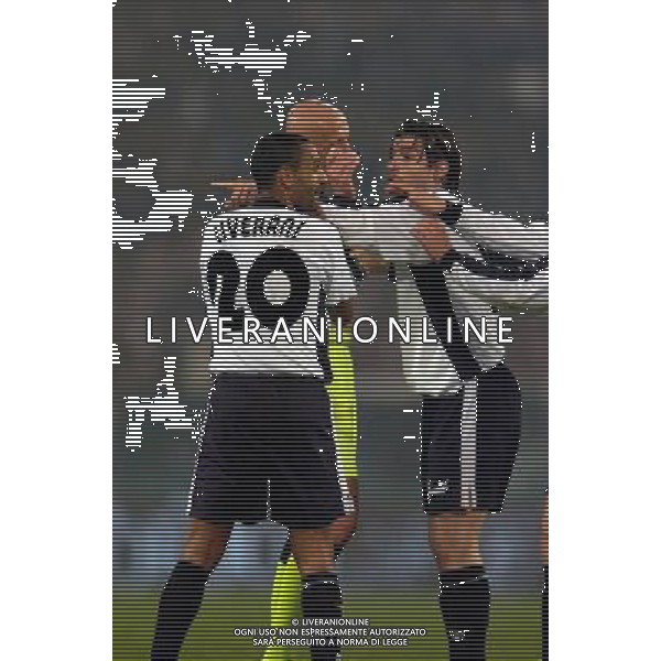 Lazio-Juventus Coppa Italia finale di andata Tim Cup 17/03/2004 nella foto ARBITRO COLLINA E GIANNICHEDDA foto PASQUAZI/Agenzia Aldo liverani
