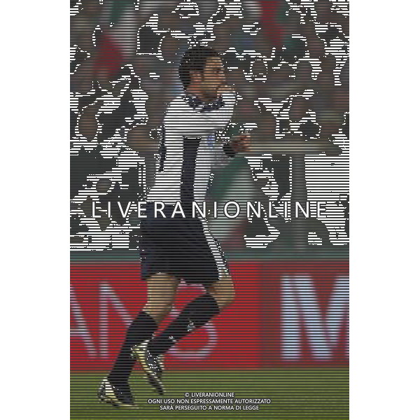 Lazio-Juventus coppa italia finale andata Tim Cup 17/03/2004 nella foto esultanza di stefano fiore dopo il gol foto terruso/agenzia aldo liverani