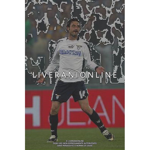 Lazio-Juventus coppa italia finale andata Tim Cup 17/03/2004 nella foto esultanza di stefano fiore dopo il gol foto terruso/agenzia aldo liverani