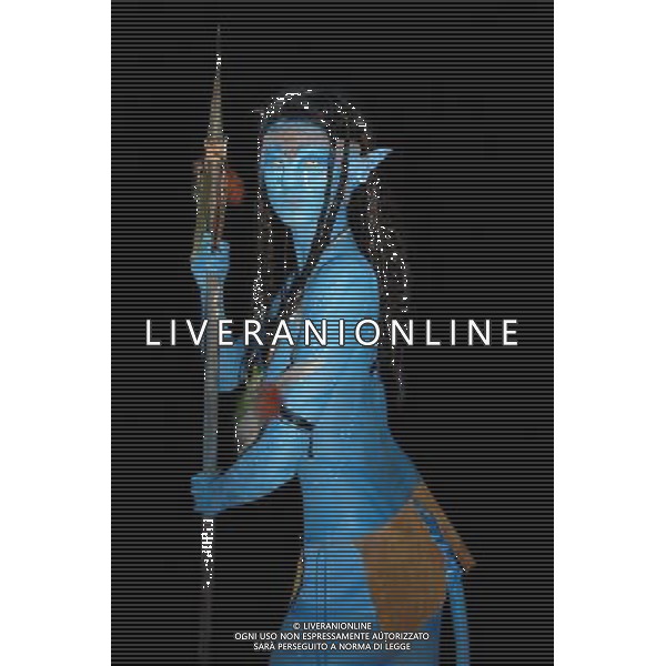 Avatar Fan painted by the German Bodypaint Artist Joeg Duesterwald NIEMIECKI ARTYSTA POMALOWAL CIALO KOBIETY WZORUJAC SIE NA FILMIE AVATAR BODYPAINTING FOT. FUTURE IMAGE/NEWSPIX.PL ITALY ONLY !!! --- Newspix.pl AG.ALDO LIVERANI SAS ITALY ONLY *** Local Caption ***