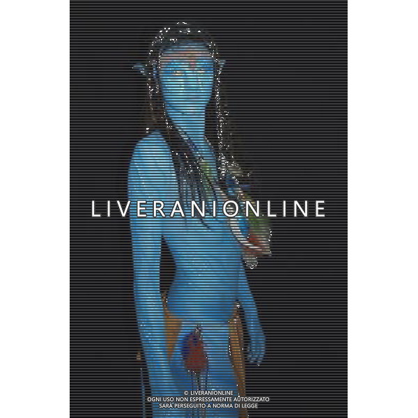 Avatar Fan painted by the German Bodypaint Artist Joeg Duesterwald NIEMIECKI ARTYSTA POMALOWAL CIALO KOBIETY WZORUJAC SIE NA FILMIE AVATAR BODYPAINTING FOT. FUTURE IMAGE/NEWSPIX.PL ITALY ONLY !!! --- Newspix.pl AG.ALDO LIVERANI SAS ITALY ONLY *** Local Caption ***