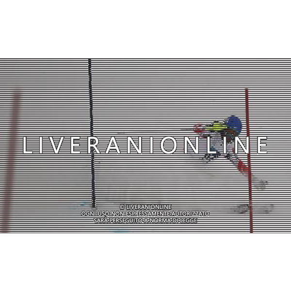 (110207) -- ERZURUM, Feb. 7, 2011 () -- Cenk Usta of Turkey competes in the men\'s slalom of Alpine Skiing event at the 25th Winter Universiade in Erzurum, Turkey, Feb. 6, 2011. Usta clocked 2 minutes and 13.11 seconds to rank No. 43. (/Fei Maohua) AG. ALDO LIVERANI SAS ITALY ONLY