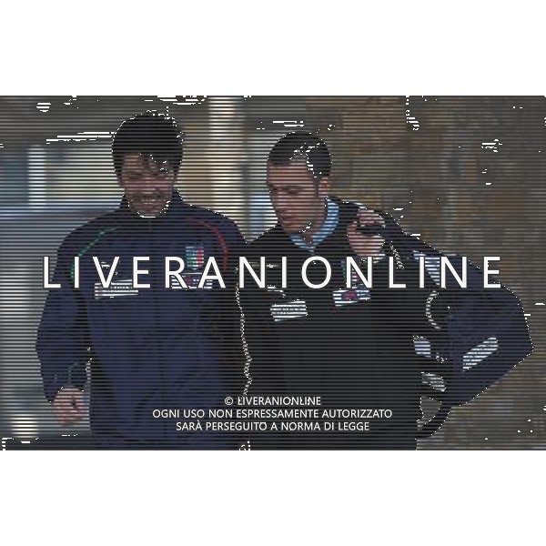 Raduno Nazionale Italiana a Coverciano Firenze - 07.02.2011 Allenamento Nella Foto:gianluigi buffon-viviano emiliano /Ph.Vitez-Ag. Aldo Liverani