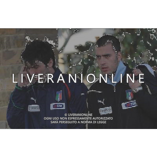 Raduno Nazionale Italiana a Coverciano Firenze - 07.02.2011 Allenamento Nella Foto:gianluigi buffon-viviano emiliano /Ph.Vitez-Ag. Aldo Liverani