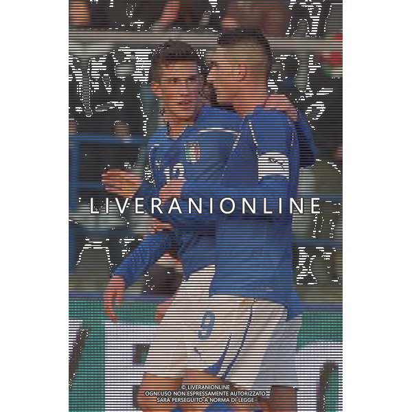 EMPOLI, 08 FEBBRAIO 2011 AMICHEVOLE UNDER 21 ITALIA-INGHILTERRA NELLA FOTO: ESULTANZA DI MACHEDA DOPO IL SUO GOL FOTO STEFANO D\'ERRICO/AG. ALDO LIVERANI S.A.S.