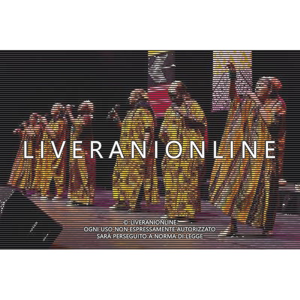 The Creole Choir of Cuba at their soundcheck in the Barbican Hall, London on 8 February 2011 AG.ALDO LIVERANI SAS ITALY ONLY