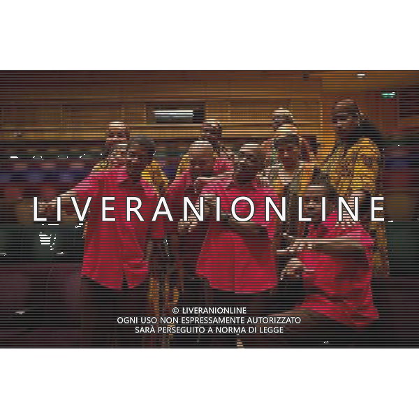 The Creole Choir of Cuba at their soundcheck in the Barbican Hall, London on 8 February 2011 AG.ALDO LIVERANI SAS ITALY ONLY