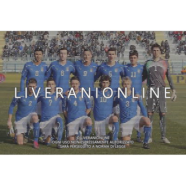 EMPOLI, 08 FEBBRAIO 2011 AMICHEVOLE UNDER 21 ITALIA-INGHILTERRA NELLA FOTO: SQUADRA ITALIA FORMAZIONE FOTO STEFANO D\'ERRICO/AG. ALDO LIVERANI S.A.S.