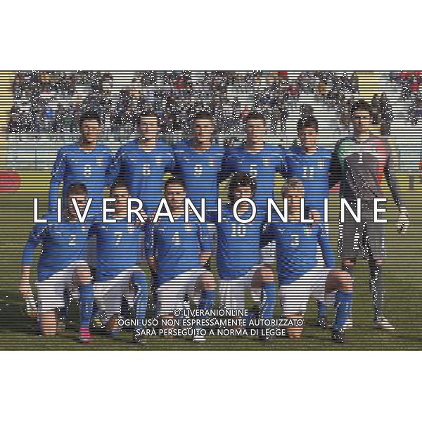 EMPOLI, 08 FEBBRAIO 2011 AMICHEVOLE UNDER 21 ITALIA-INGHILTERRA NELLA FOTO: SQUADRA ITALIA FORMAZIONE FOTO STEFANO D\'ERRICO/AG. ALDO LIVERANI S.A.S.