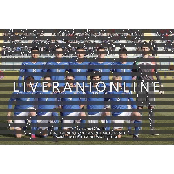 EMPOLI, 08 FEBBRAIO 2011 AMICHEVOLE UNDER 21 ITALIA-INGHILTERRA NELLA FOTO: SQUADRA ITALIA FORMAZIONE FOTO STEFANO D\'ERRICO/AG. ALDO LIVERANI S.A.S.