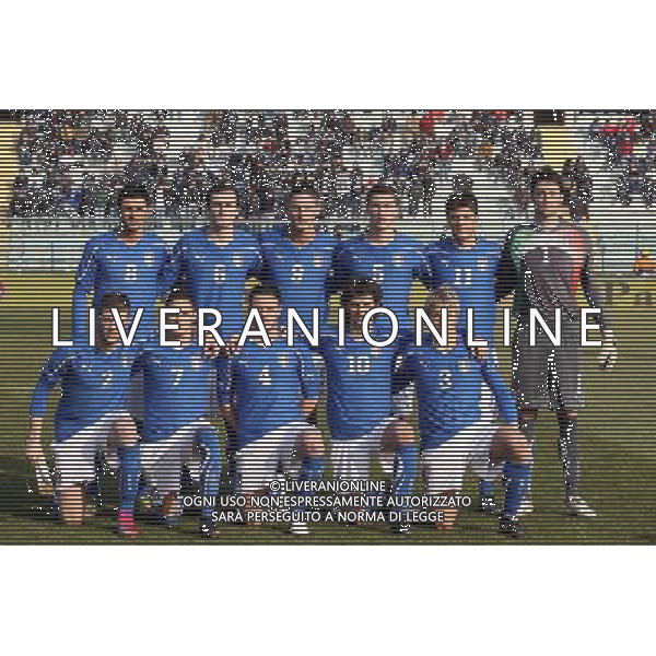 EMPOLI, 08 FEBBRAIO 2011 AMICHEVOLE UNDER 21 ITALIA-INGHILTERRA NELLA FOTO: SQUADRA ITALIA FORMAZIONE FOTO STEFANO D\'ERRICO/AG. ALDO LIVERANI S.A.S.