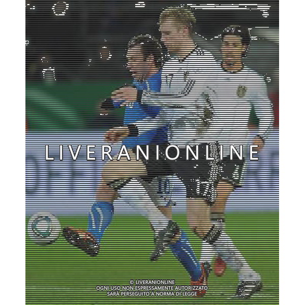 Amichevole Internazionale Dortmund (Germania) - 09.02.2011 Germania-Italia Nella Foto:Per Mertesacker-Antonio Cassano /Ph.Vitez-Ag. Aldo Liverani